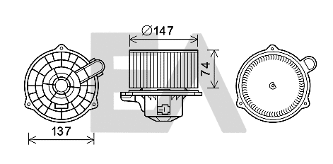 Moteur électrique, pulseur d'air habitacle EACLIMA 42A28018