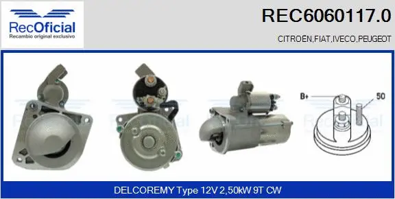 Démarreur RECOFICIAL REC6060117.0