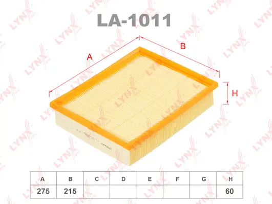 Filtre à air LYNXAUTO LA-1011