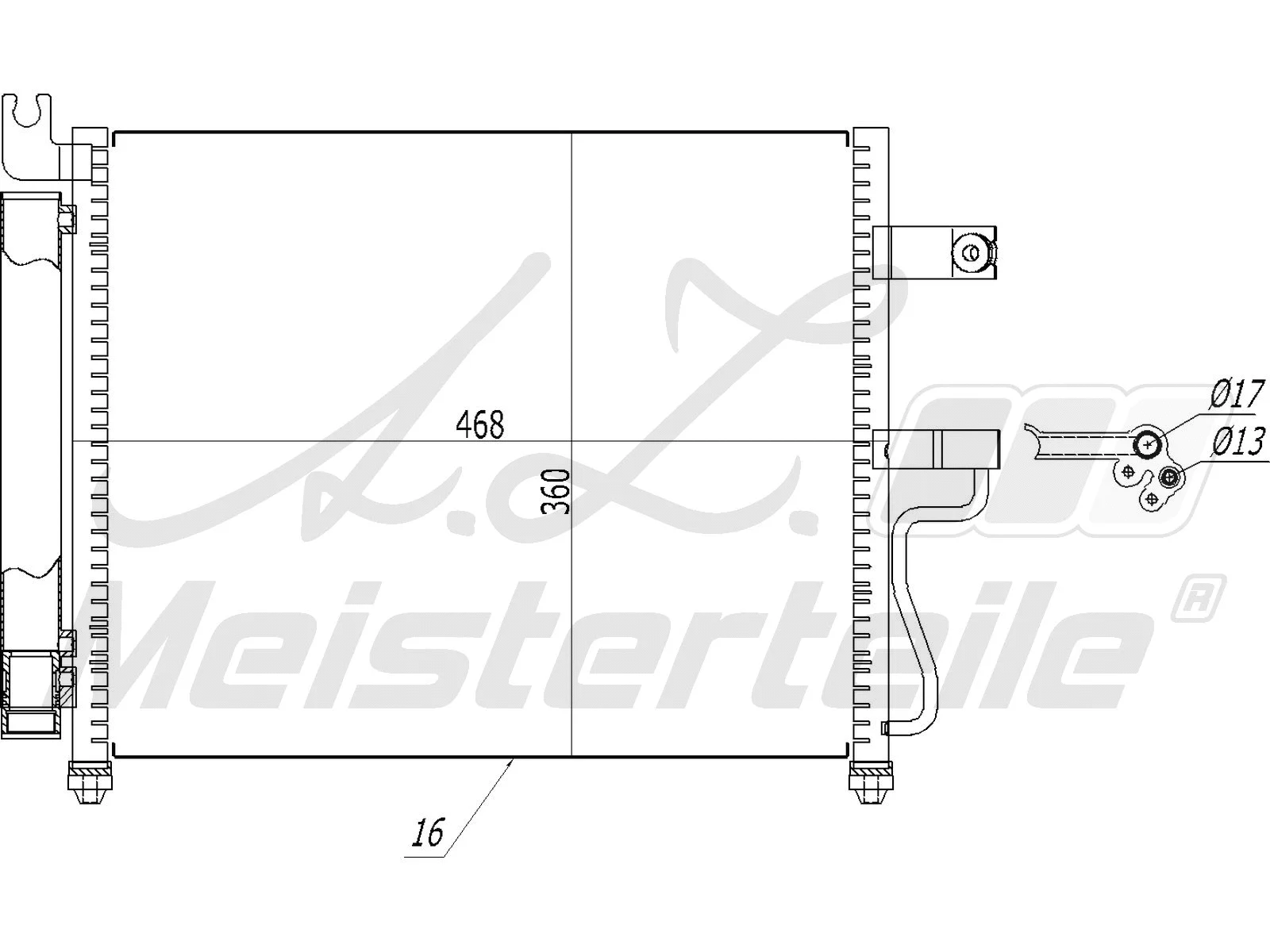 Condenseur, climatisation A.Z. Meisterteile AZMT-45-030-1150