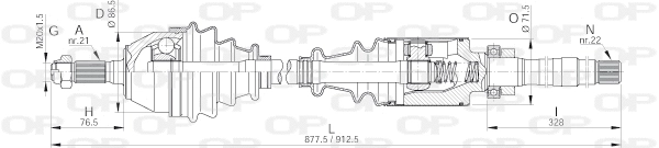 Arbre de transmission OPEN PARTS DRS6019.00