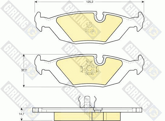 Kit de plaquettes de frein, frein à disque GIRLING 6110682