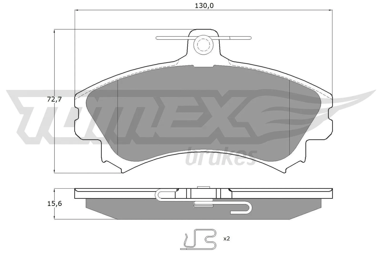 Kit de plaquettes de frein, frein à disque TOMEX Brakes TX 11-52
