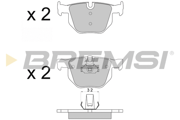 Kit de plaquettes de frein, frein à disque BREMSI BP3509