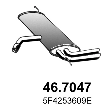 Silencieux arrière ASSO 46.7047