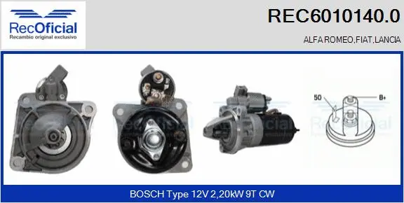 Démarreur RECOFICIAL REC6010140.0