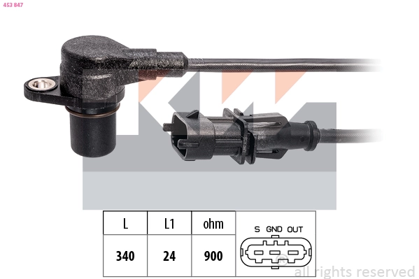 Capteur d'angle, vilebrequin KW 453 847