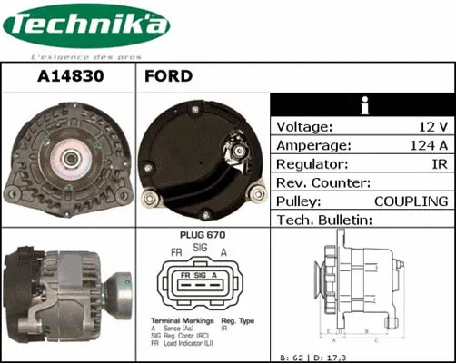 Alternateur Technika A14830