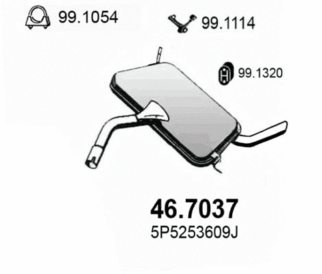 Silencieux arrière ASSO 46.7037