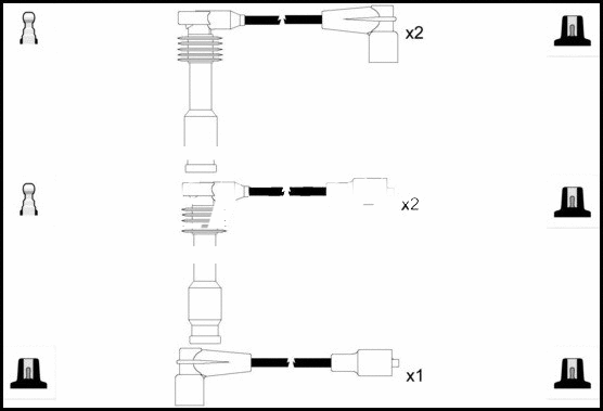 Kit de câbles d'allumage LEMARK HOES770