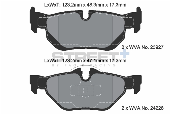 Kit de plaquettes de frein, frein à disque PAGID Racing T8051SP2001