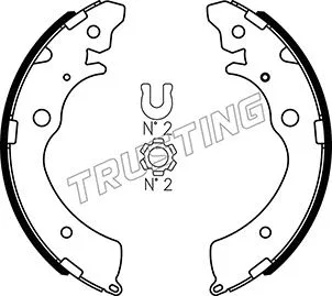 Jeu de mâchoires de frein TRUSTING 044.017