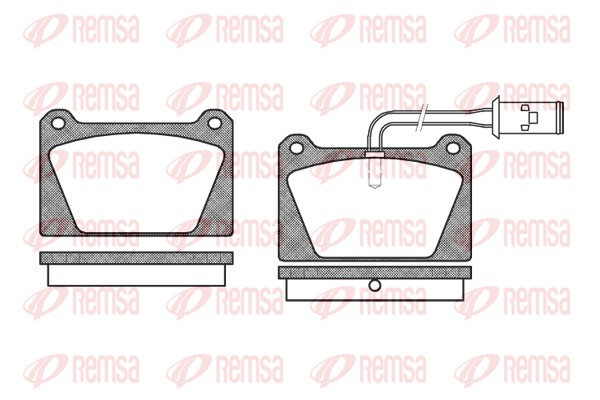 Kit de plaquettes de frein, frein à disque REMSA 0122.02
