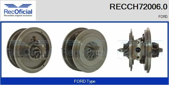 Groupe carter, turbocompresseur RECOFICIAL RECCH72006.0