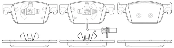Kit de plaquettes de frein, frein à disque SB BP33021W