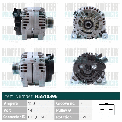Alternateur HOFFER H5510396