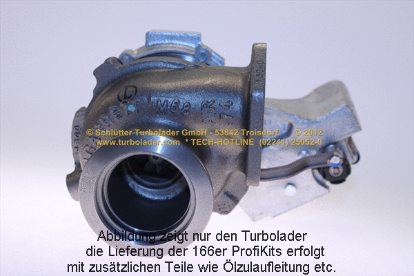 Turbocompresseur, suralimentation SCHLÜTTER TURBOLADER 166-00920MAX