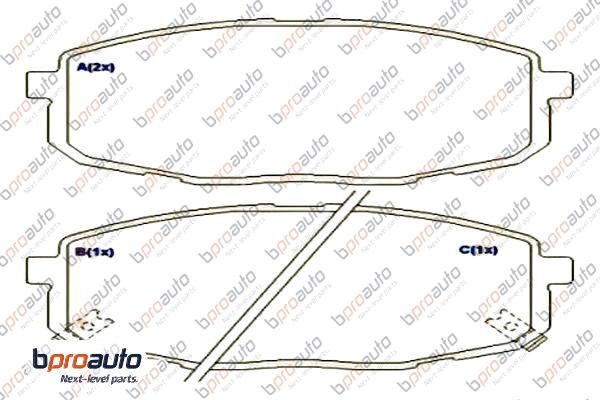 Kit de plaquettes de frein, frein à disque BPROAUTO 1BP30904AA