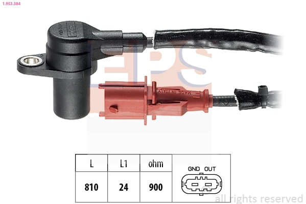 Capteur, vitesse de rotation du moteur EPS 1.953.384