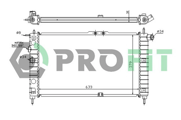 Radiateur, refroidissement du moteur PROFIT PR 1105A1