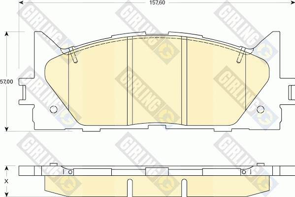 Kit de plaquettes de frein, frein à disque GIRLING 6134299