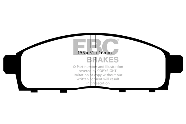 Kit de plaquettes de frein, frein à disque EBC Brakes DP61963