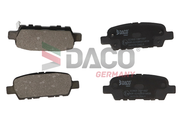 Kit de plaquettes de frein, frein à disque DACO Germany 322605