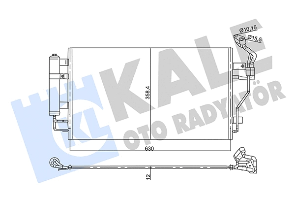 Condenseur, climatisation KALE OTO RADYATÖR 358745