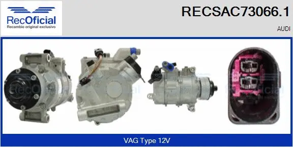 Compresseur, climatisation RECOFICIAL RECSAC73066.1