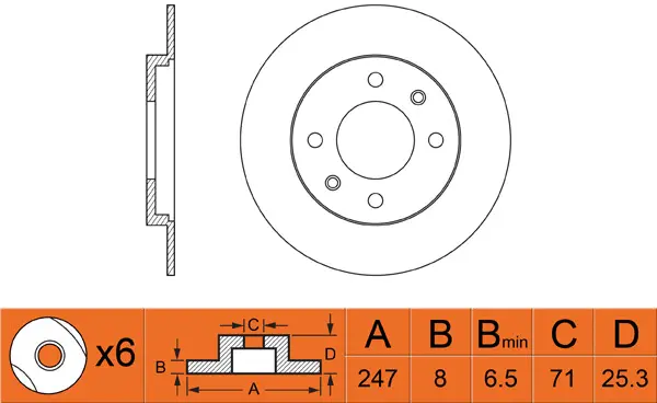 Disque de frein FIT FR0506