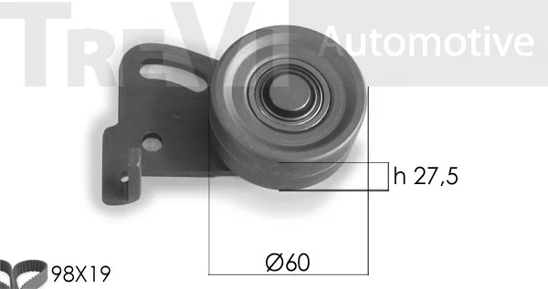 Kit de courroie crantée TREVI AUTOMOTIVE KD1147