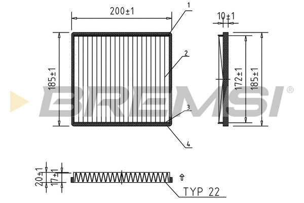 Filtre, air de l'habitacle BREMSI FC0894C