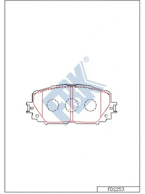 Kit de plaquettes de frein, frein à disque FBK FD2253
