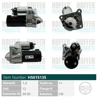 Démarreur HOFFER H5015135
