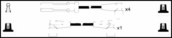 Kit de câbles d'allumage LEMARK HOES209