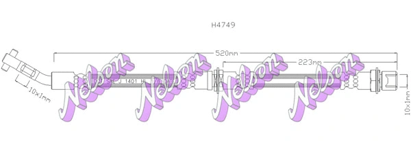 Flexible de frein KAWE H4749