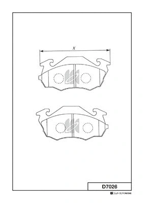 Kit de plaquettes de frein, frein à disque MK Kashiyama D7026