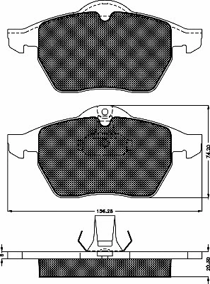 Kit de plaquettes de frein, frein à disque BSF 10339