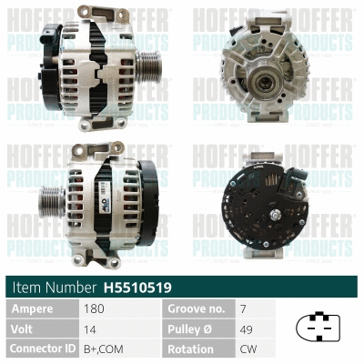 Alternateur HOFFER H5510519