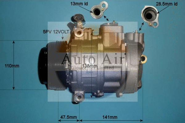 Compresseur, climatisation AUTO AIR GLOUCESTER 14-0328P