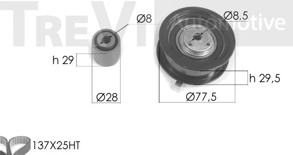 Kit de courroie crantée TREVI AUTOMOTIVE KD1206