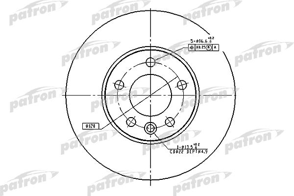 Disque de frein PATRON PBD4308
