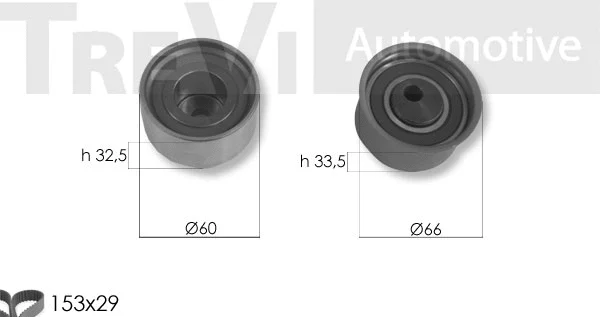 Kit de courroie crantée TREVI AUTOMOTIVE KD1431