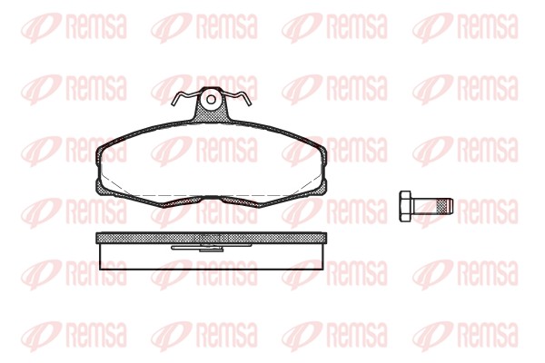 Kit de plaquettes de frein, frein à disque REMSA 0154.00