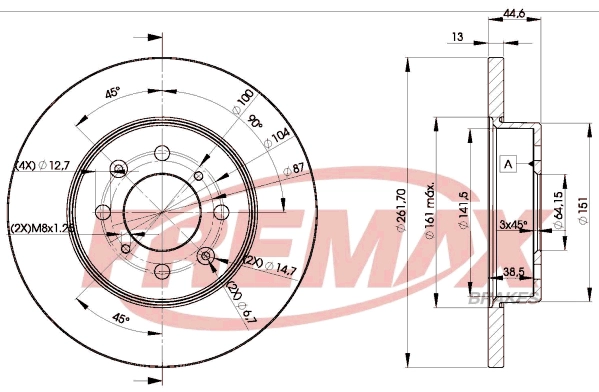 Disque de frein FREMAX BD-0841