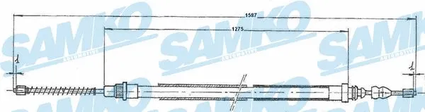 Tirette à câble, frein de stationnement SAMKO C0724B