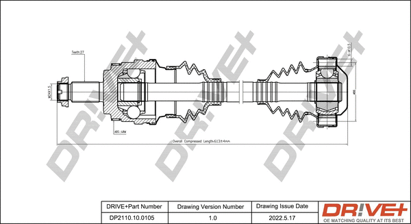 Arbre de transmission Dr!ve+ DP2110.10.0105