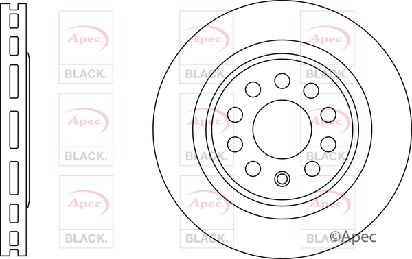 Disque de frein APEC DSK3166B