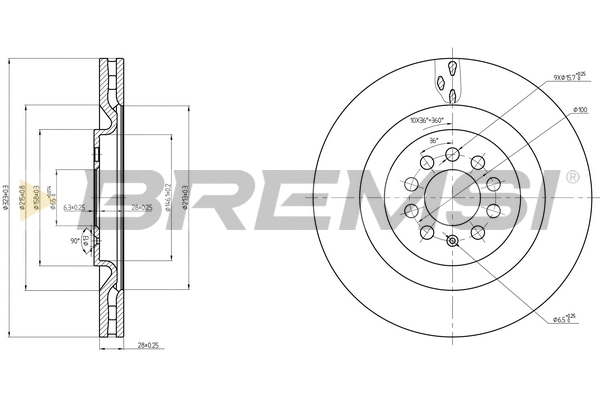 Disque de frein BREMSI CD7985V