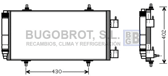 Condenseur, climatisation BUGOBROT 62-CN5226